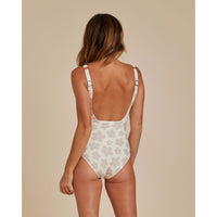 Rylee and Cru Retro Floral Square Neck One-Piece