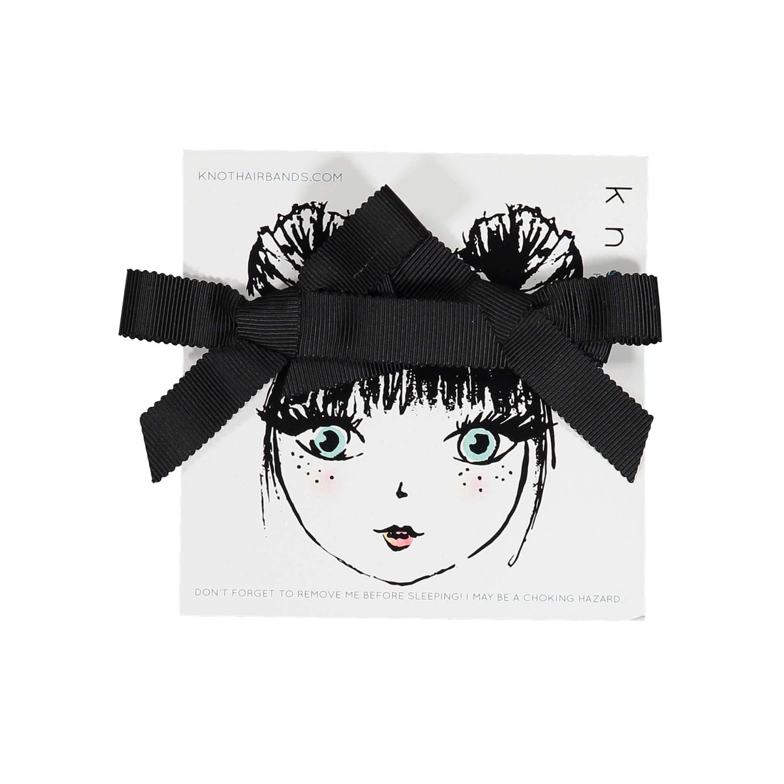 Knot Hairbands Ribbon Mini Bow Set // Black