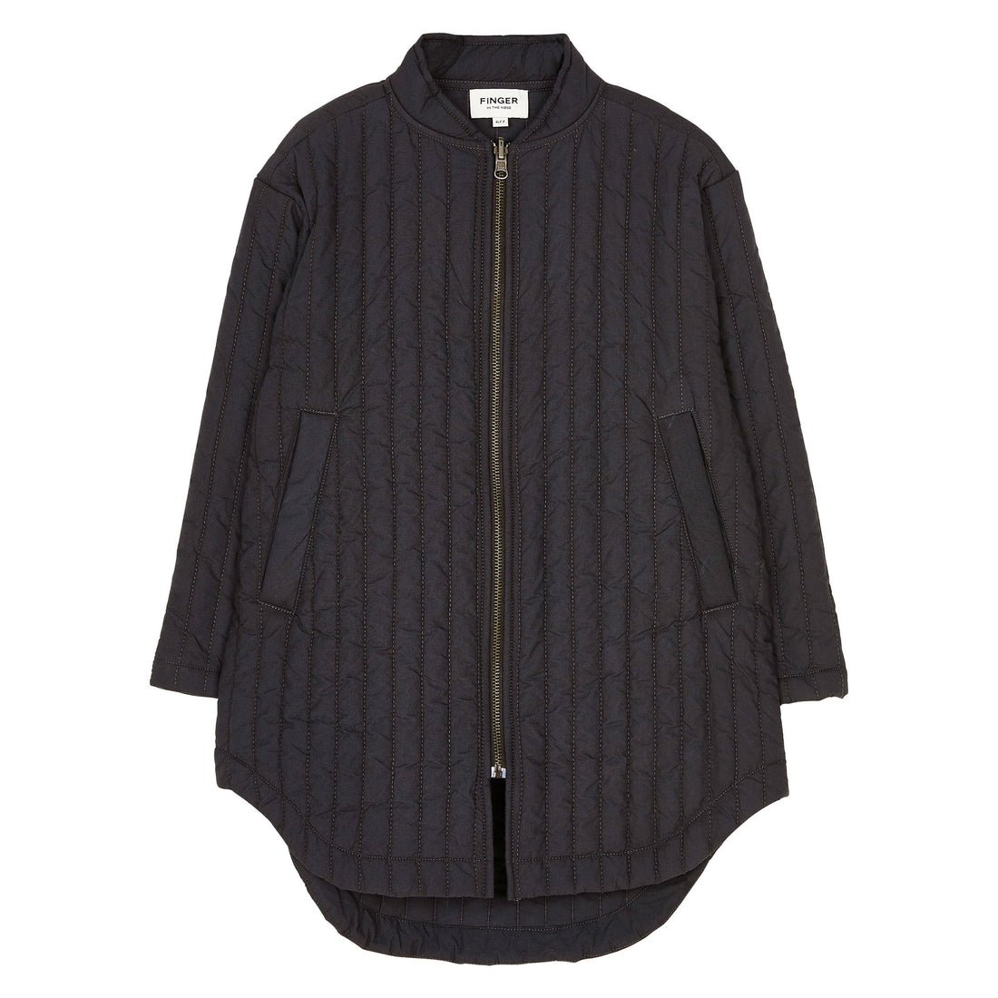 Finger in the Nose Rina Winter Black Quilted Oversized Jacket