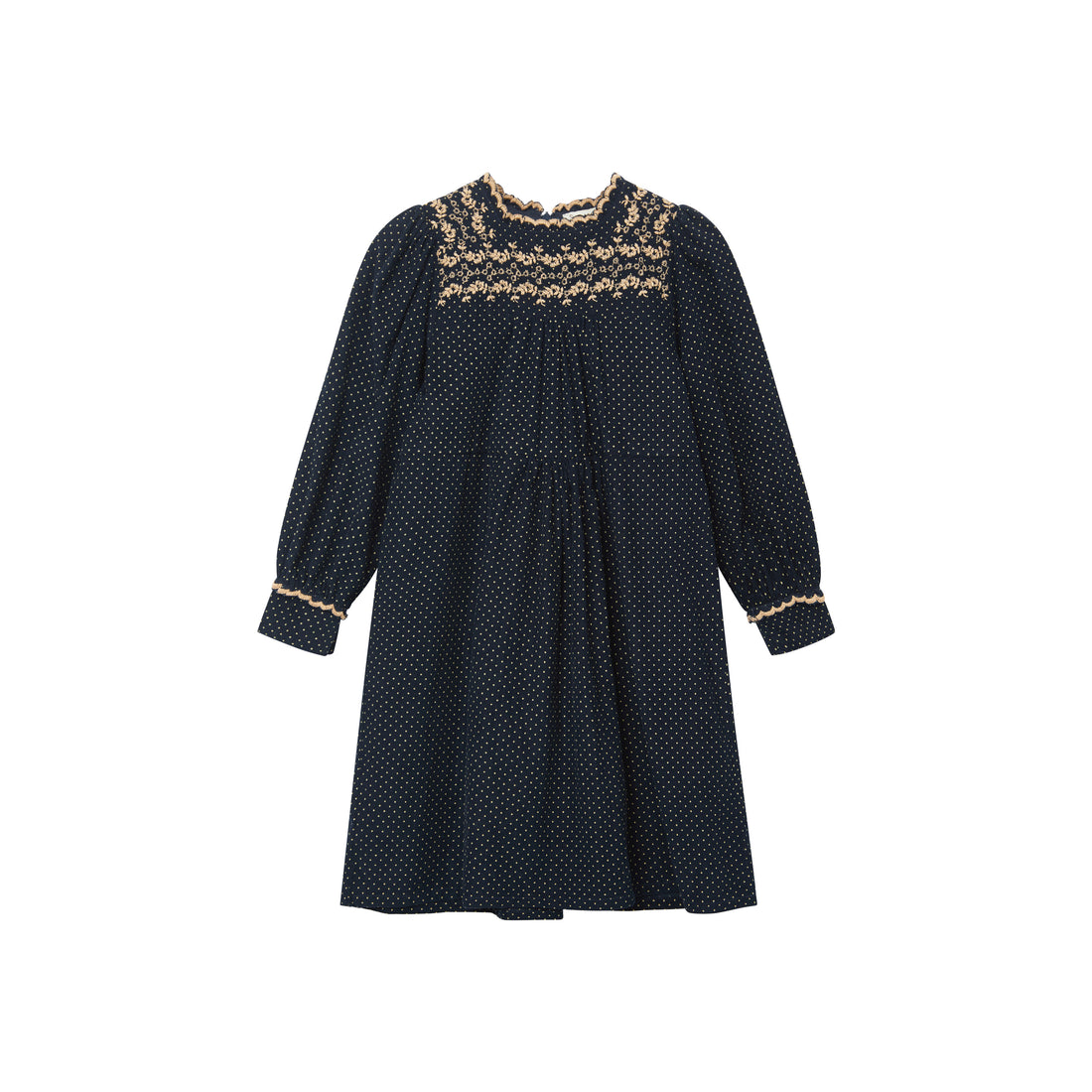 Caramel Navy Dot Robina Dress