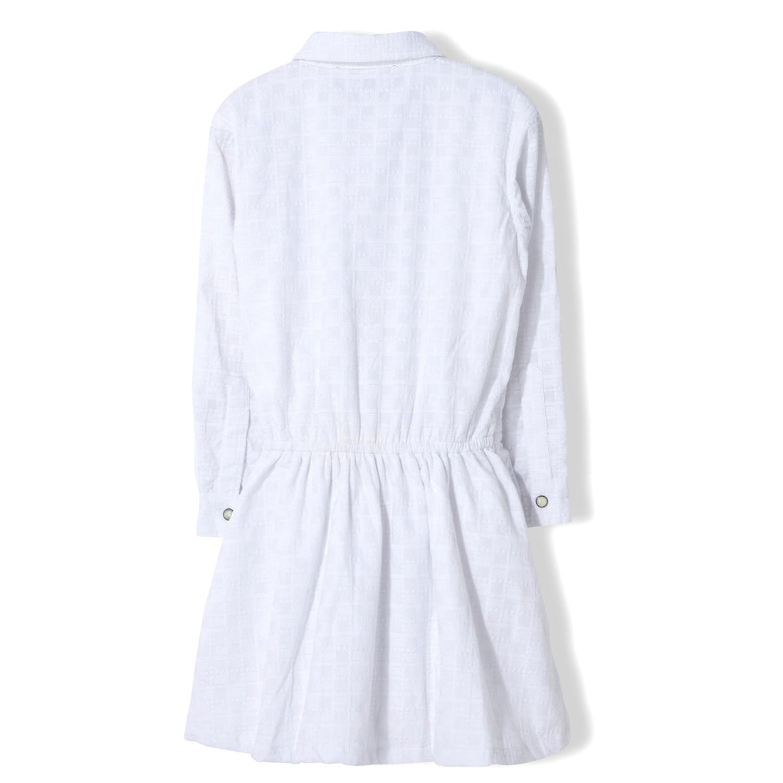 Finger in the Nose White Checkers Roseville Dress