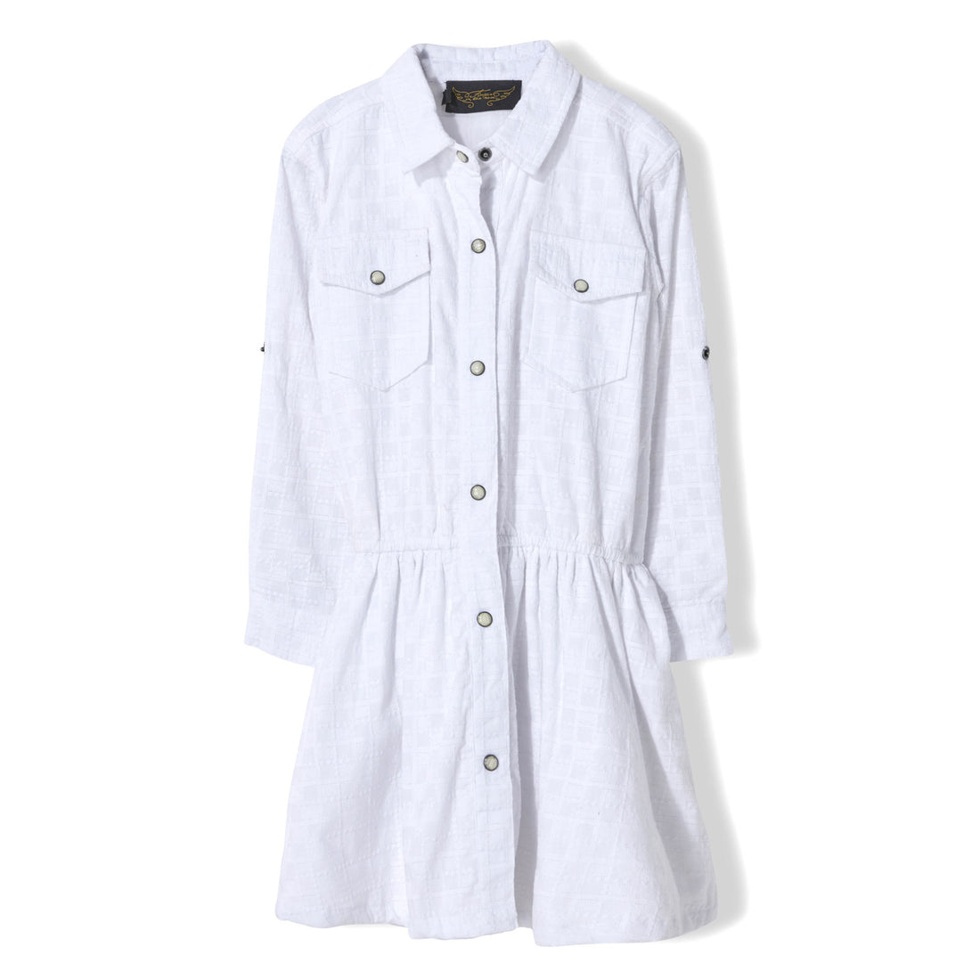 Finger in the Nose White Checkers Roseville Dress