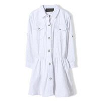 Finger in the Nose White Checkers Roseville Dress