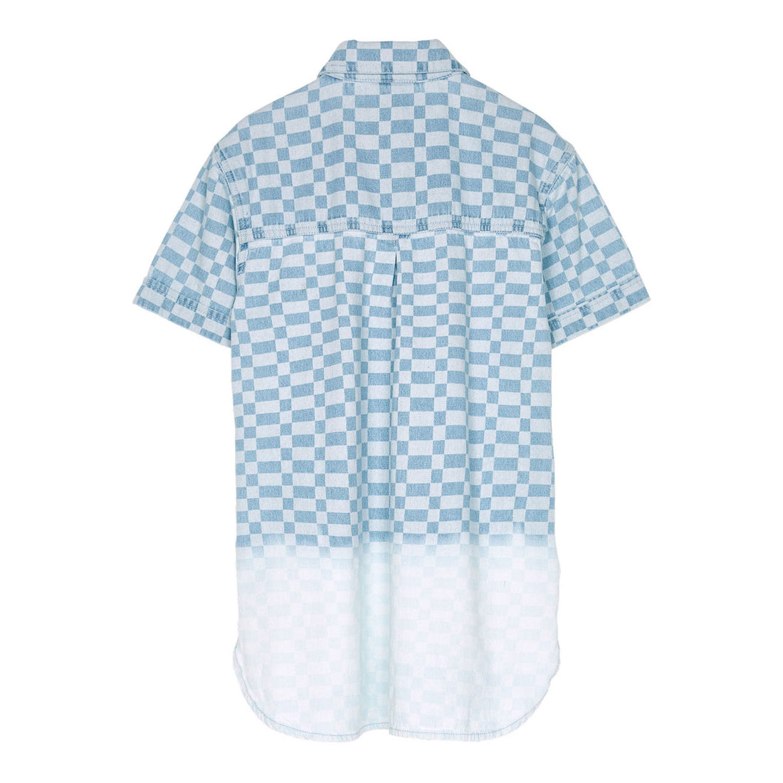 Finger in the Nose Rosita Bleached Blue Dip Dye Short Sleeve Shirt Dress