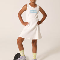 raquette Cream White Summer Rib Tennis Dress Long