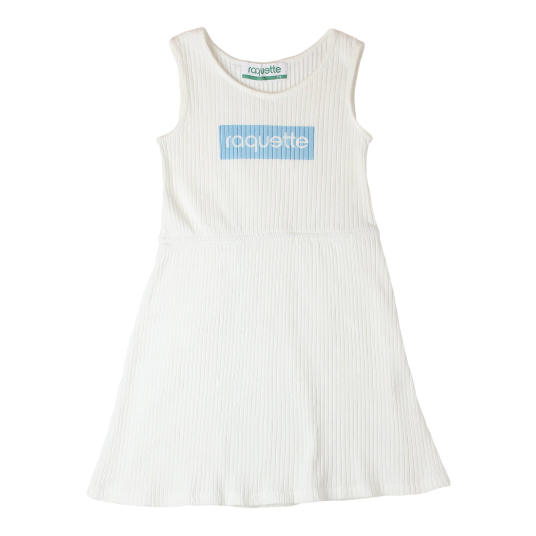 raquette Cream White Summer Rib Tennis Dress Long