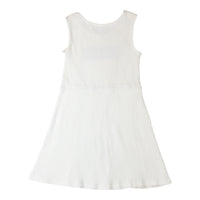 raquette Cream White Summer Rib Tennis Dress Long