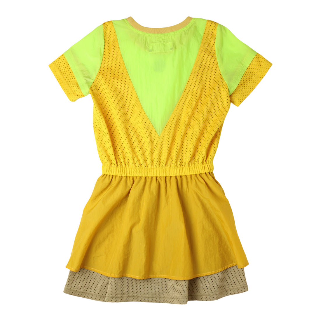 raquette Tri Sun-Golden-Yellow Nylon Mesh Tennis Dress 9-10 raquette Tri Sun-Golden-Yellow Nylon Mesh Tennis Dress 9-10