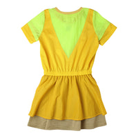 raquette Tri Sun-Golden-Yellow Nylon Mesh Tennis Dress