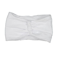 Knot Hairbands White Ruffle Headwrap