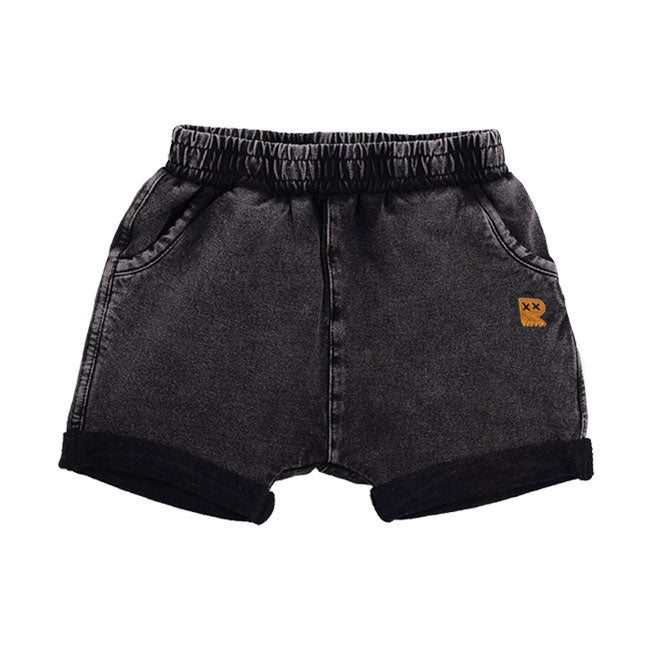 Rock Your Baby  Black Wash Smash Baby Shorts