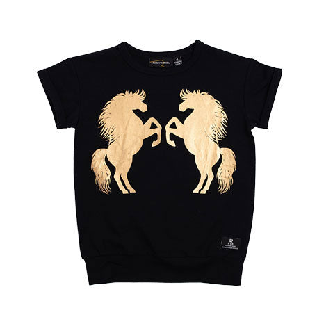 Rock Your Baby  Black Wild Horses Tee