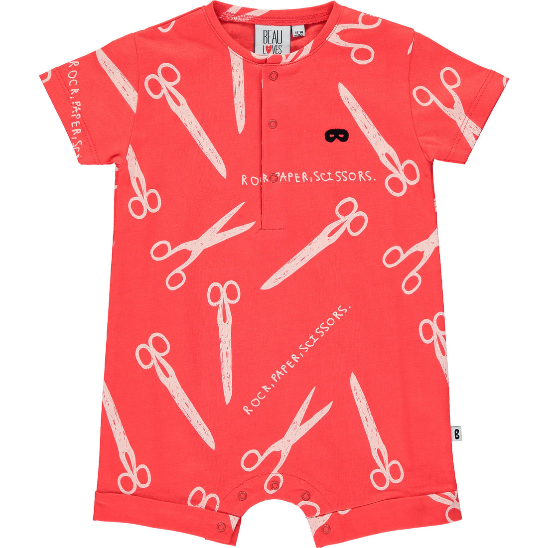 Beau Loves Watermelon Rock Papers Scissors Romper
