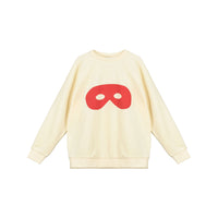 Beau Loves Buttercream Velour Mask Raglan Sweater