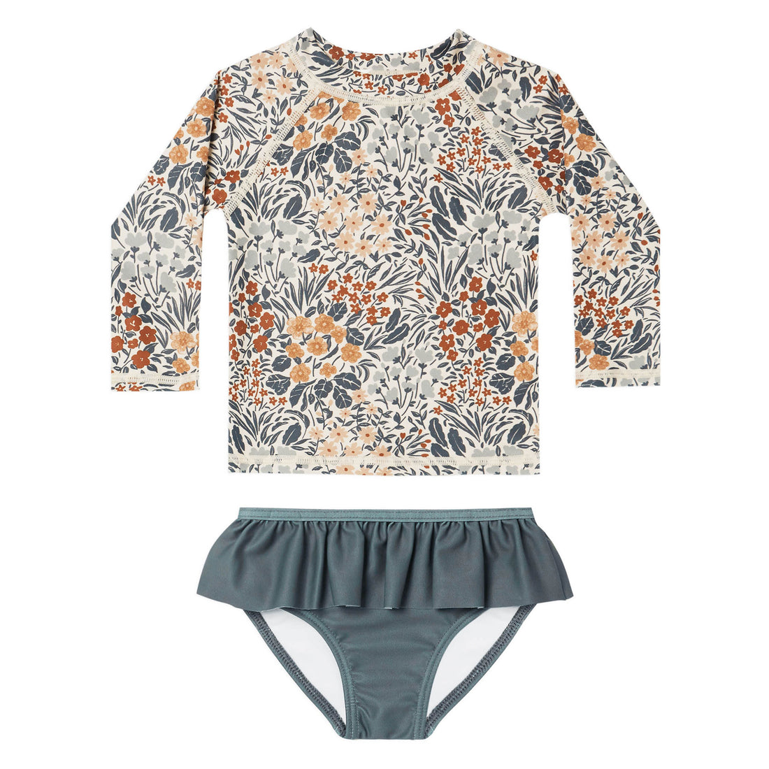 Rylee and Cru Rashguard Girls Set | Flower Field