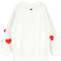 Beau Loves White Hearts Sweatshirt