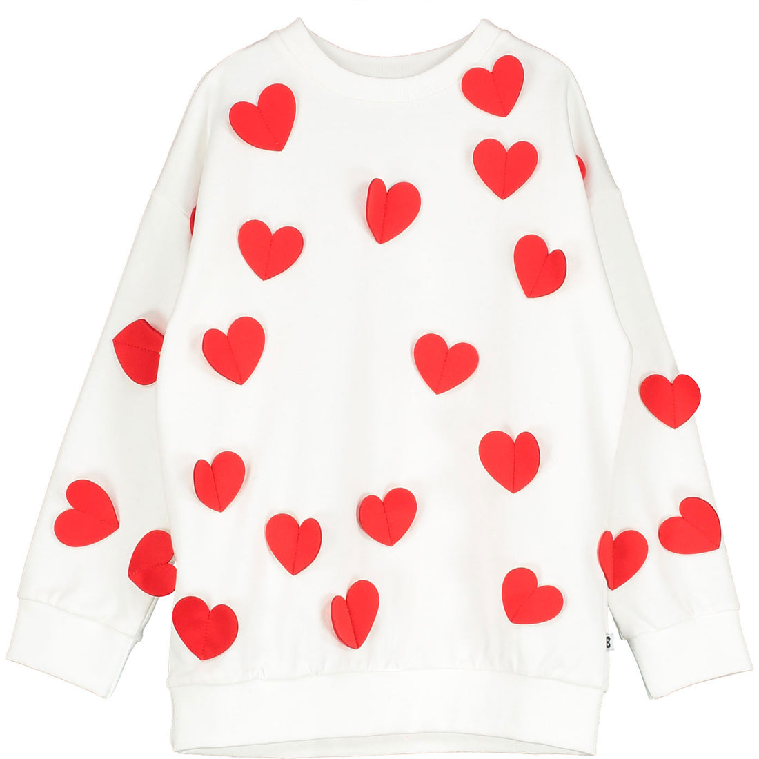Beau Loves White Hearts Sweatshirt