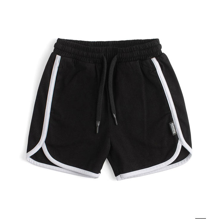 NUNUNU Black Retro Gym Shorts