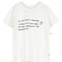 Beau Loves White All you Need Rib Collar Tee