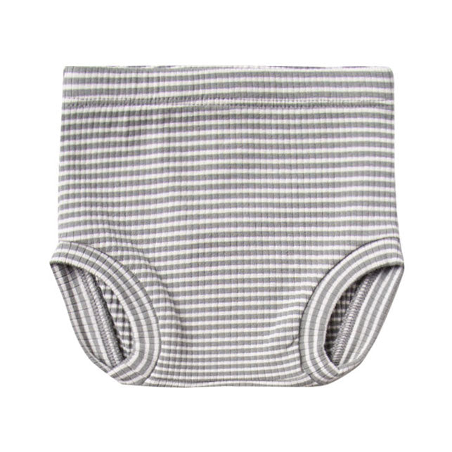 Quincy Mae Ribbed Bloomer - Eucalyptus Stripe