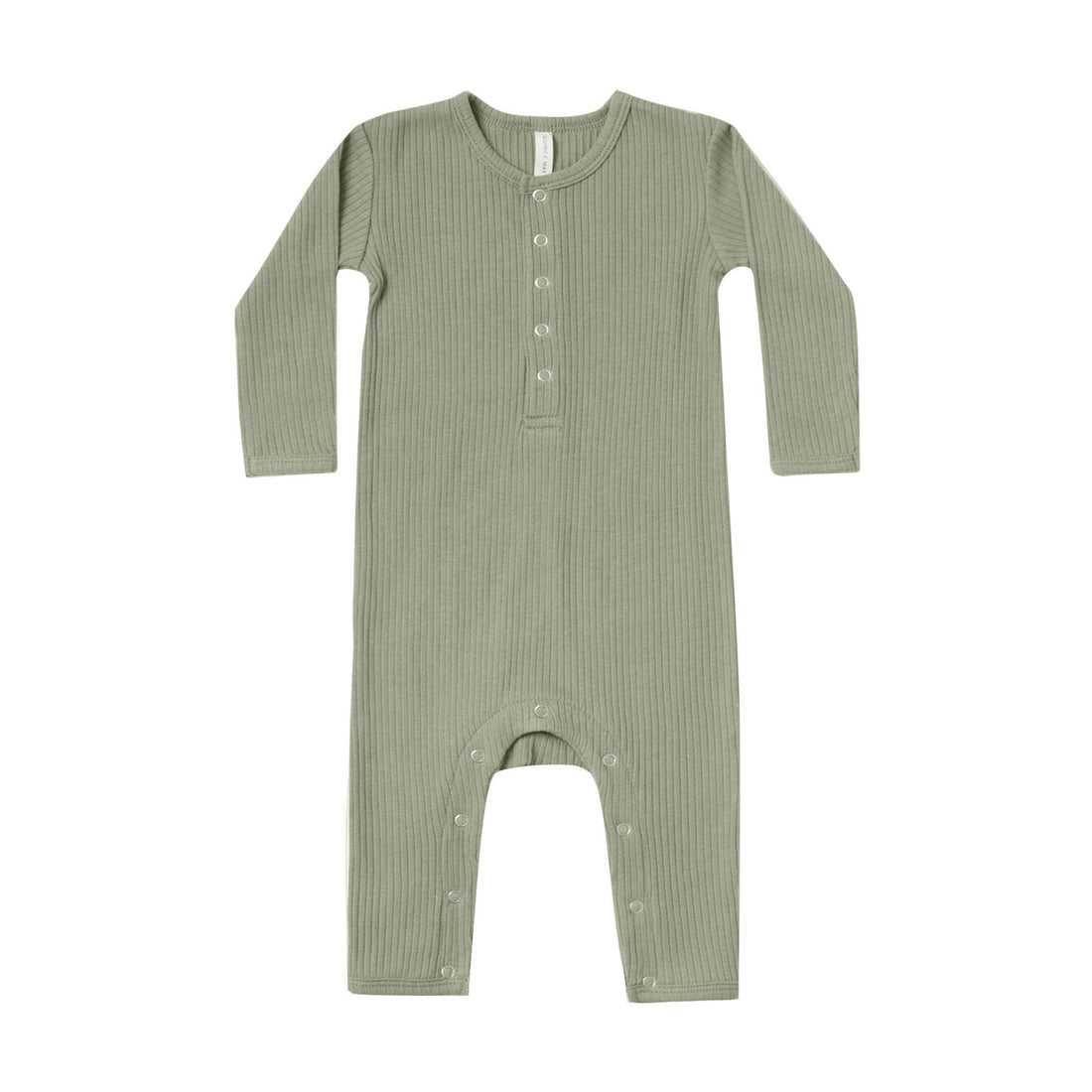 Quincy Mae Moss Ribbed Baby Jumpsuit