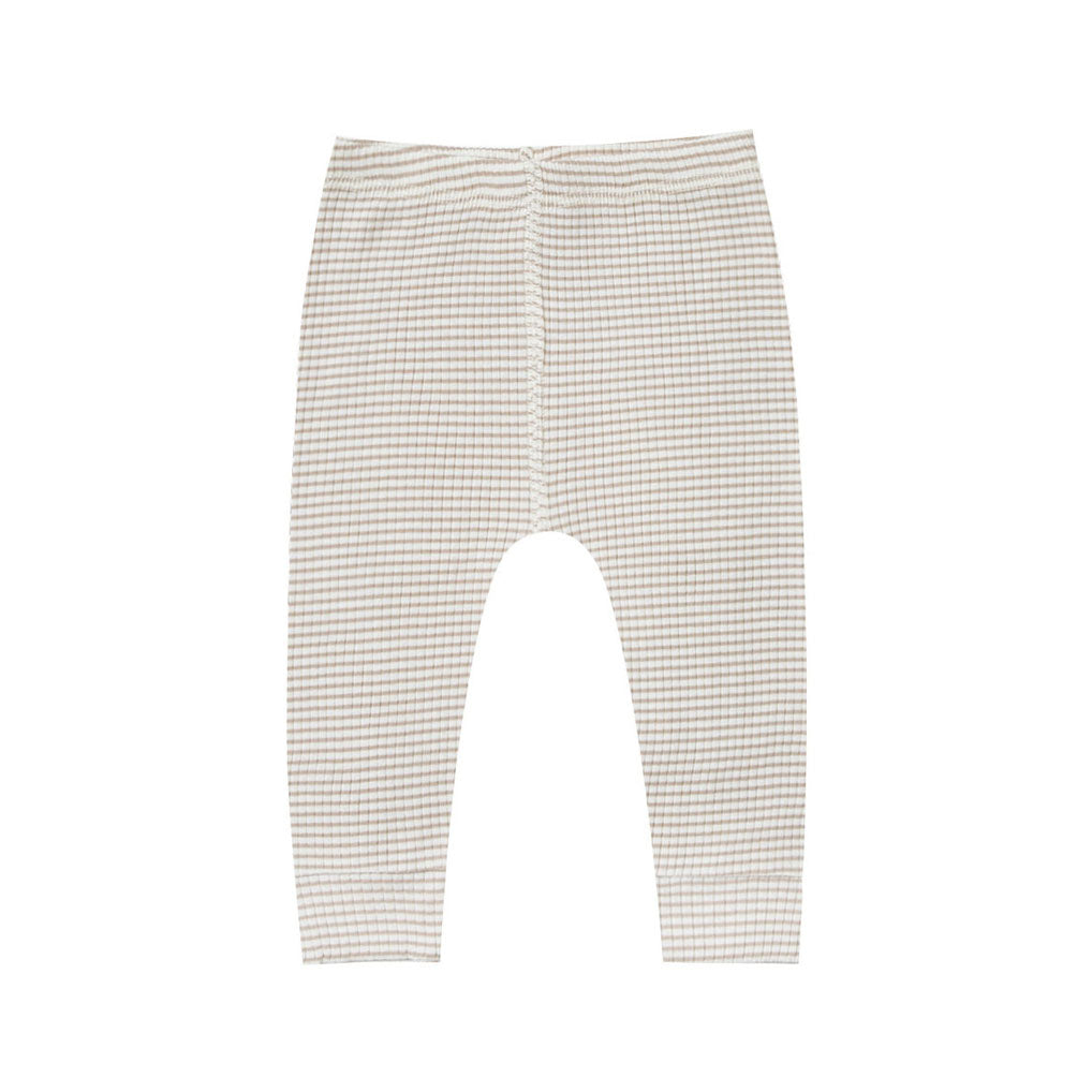 Quincy Mae Fog Stripe Ribbed Leggings
