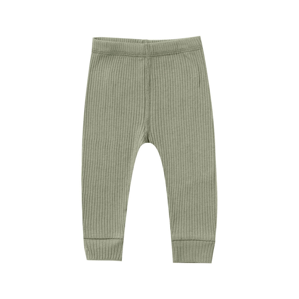 Quincy Mae Moss Ribbed Leggings