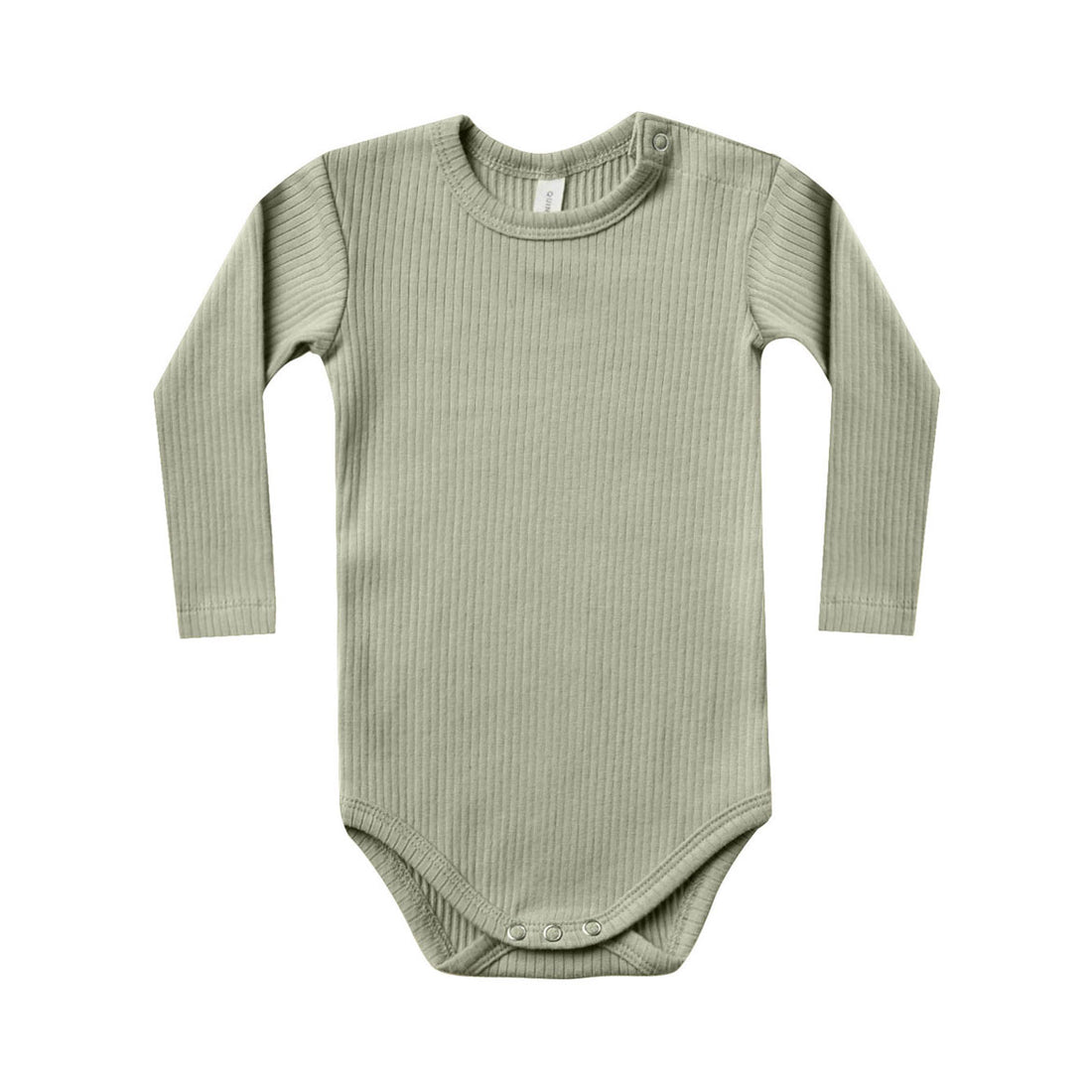 Quincy Mae Moss Ribbed Longsleeve Onesie
