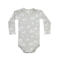 Quincy Mae Ash Organic Ribbed Longsleeve Onesie