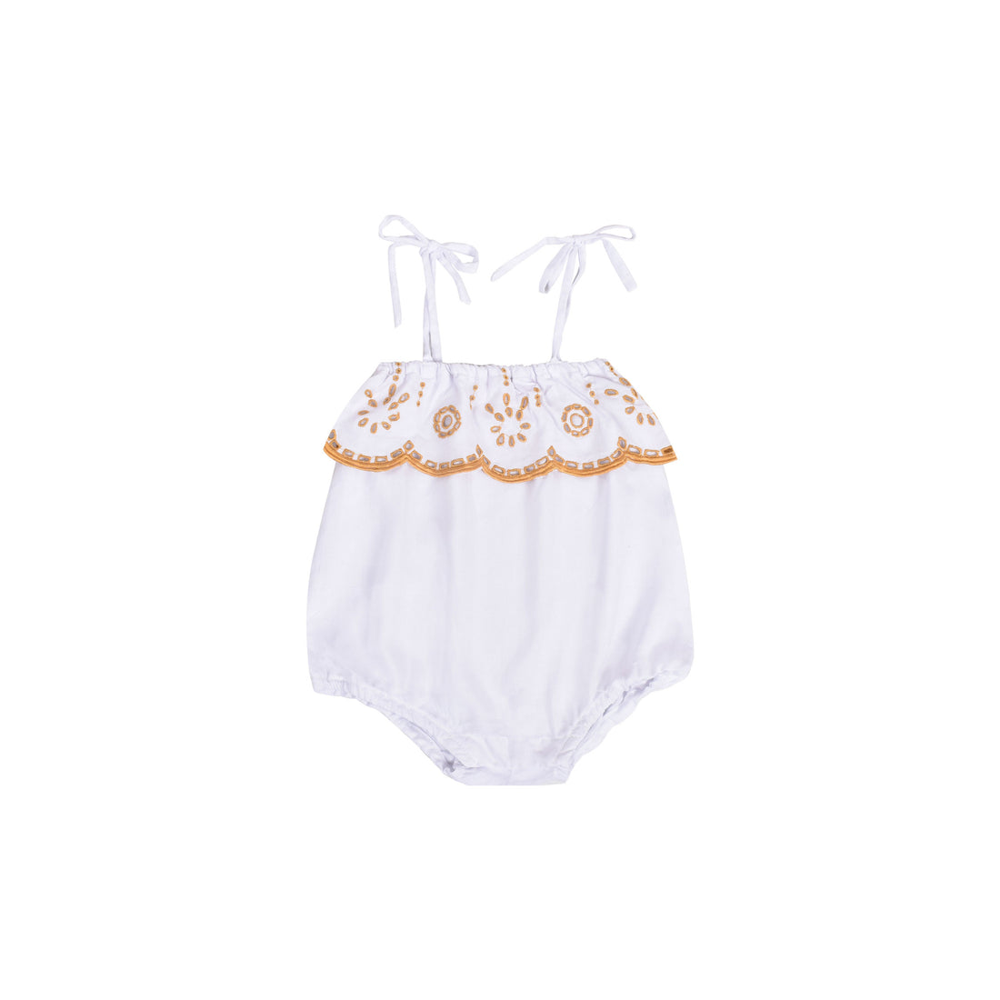 Bakker White Embroidered Betty Romper