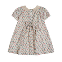 Little Cotton Clothes Calico Floral Ruby Smocked Dress