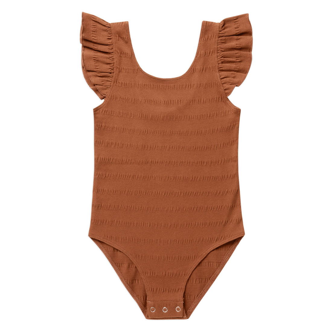 Rylee and Cru Ruffle Bodysuit | Rust