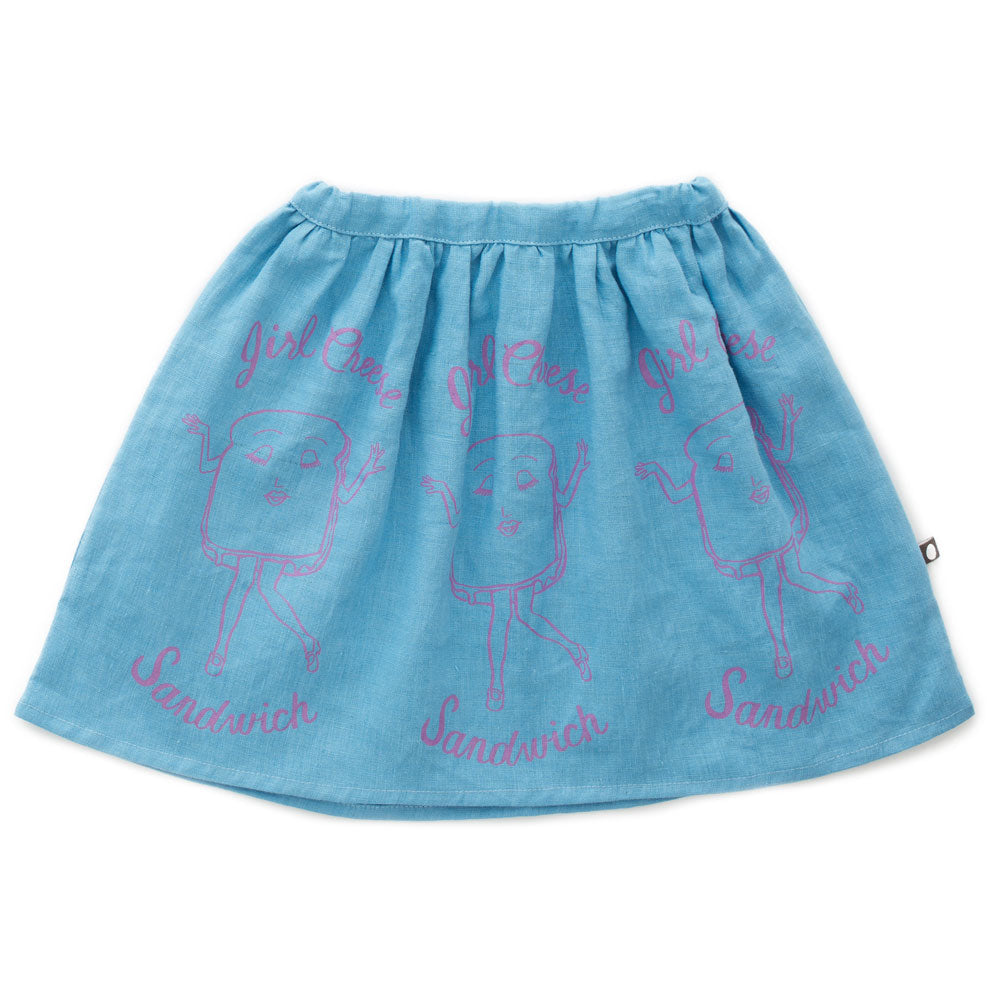 Oeuf Blue Girl Cheese Long Skirt