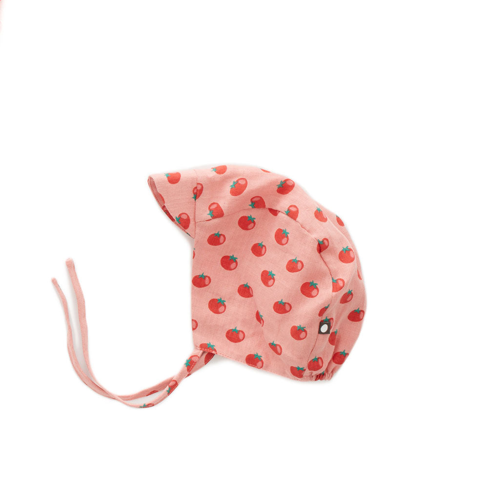 Oeuf Tomato Print Visor Bonnet