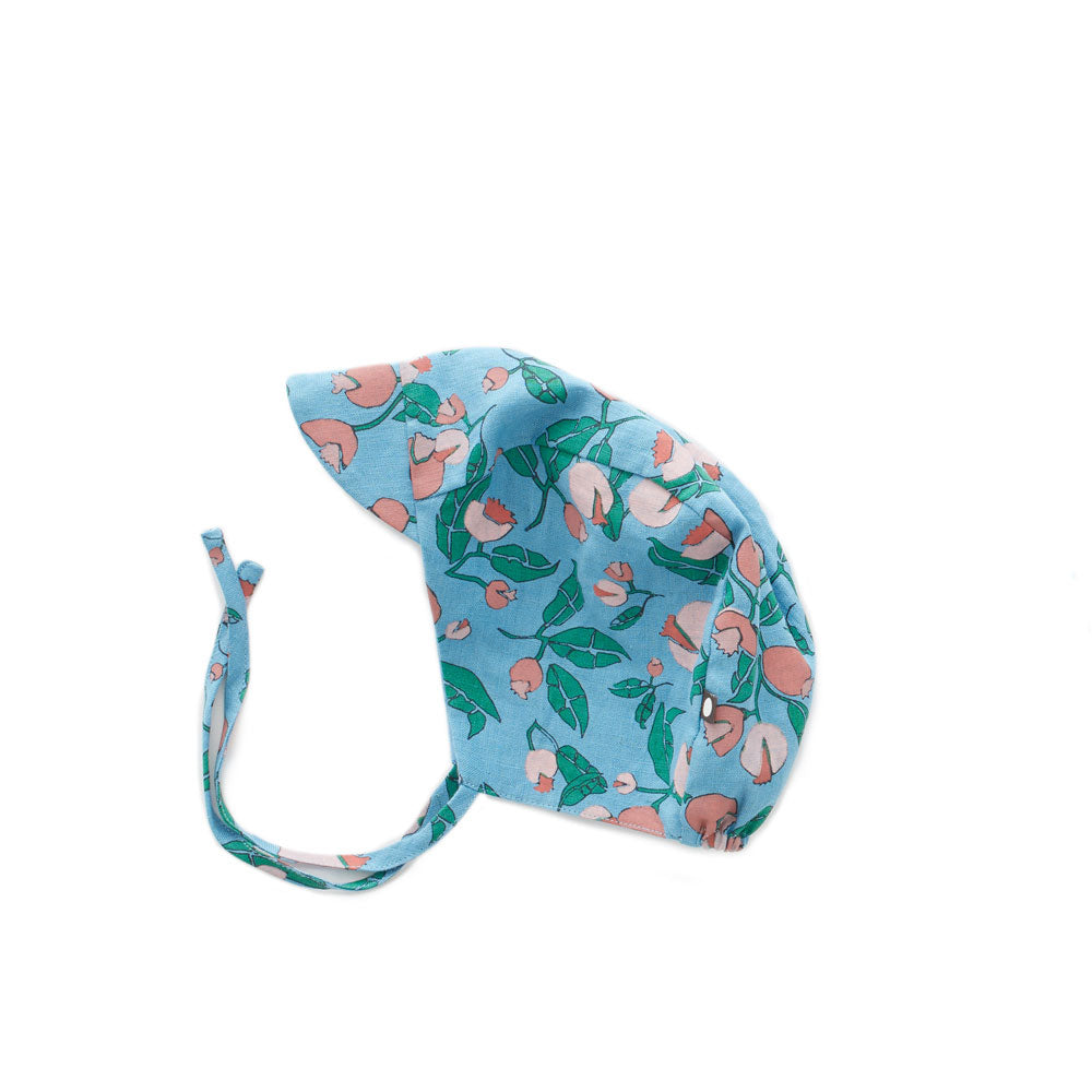 Oeuf Blue Flowers Visor Bonnet