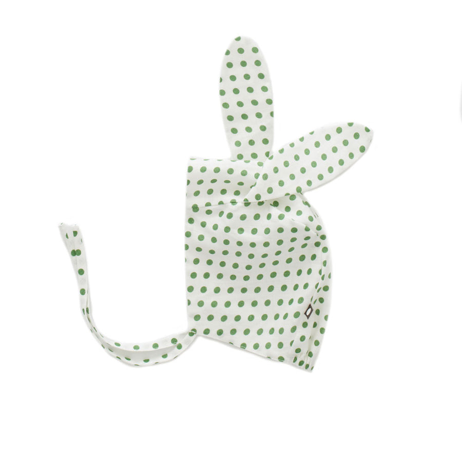 Oeuf Green Dots Bunny Bonnet