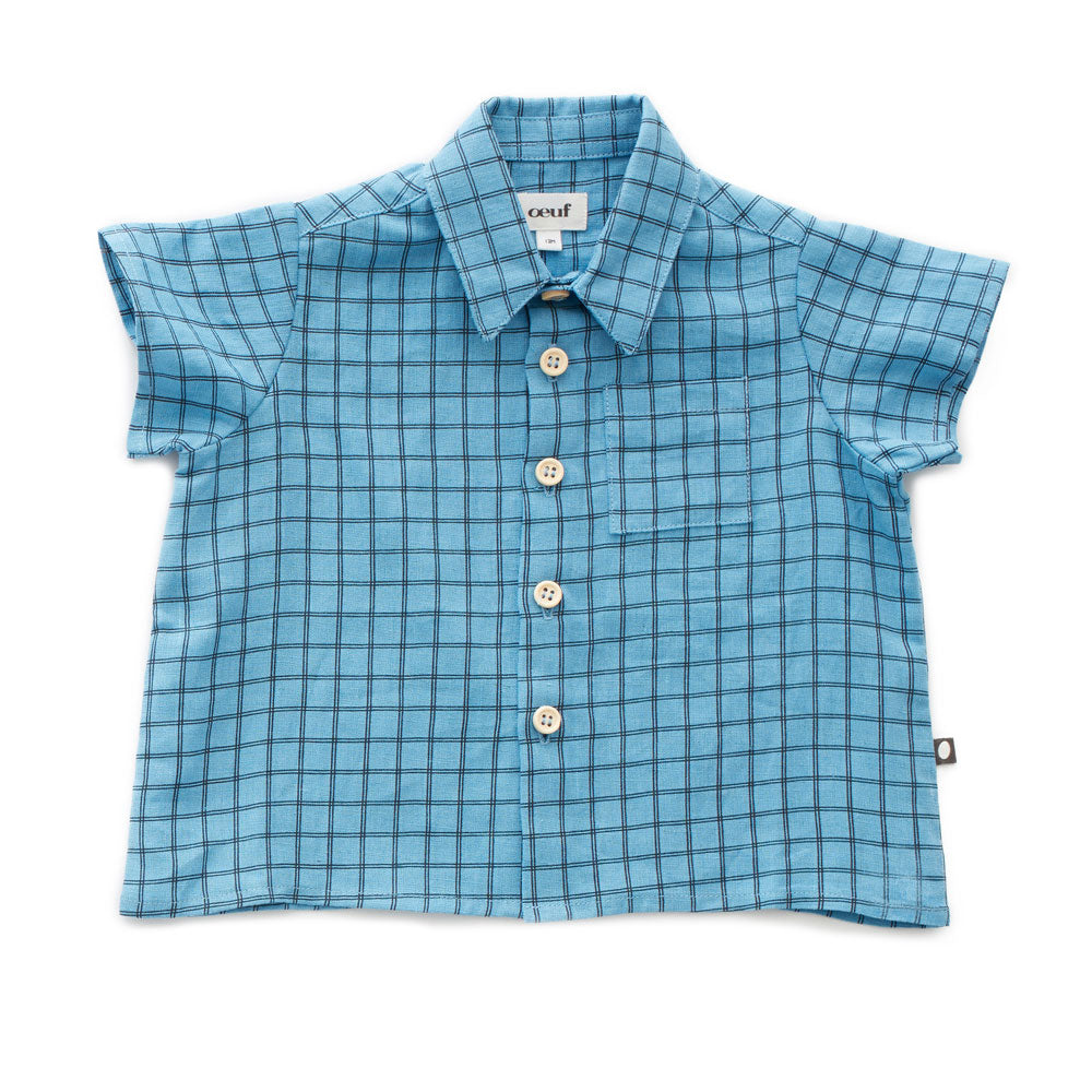 Oeuf Blue Checks Button Down Shirt