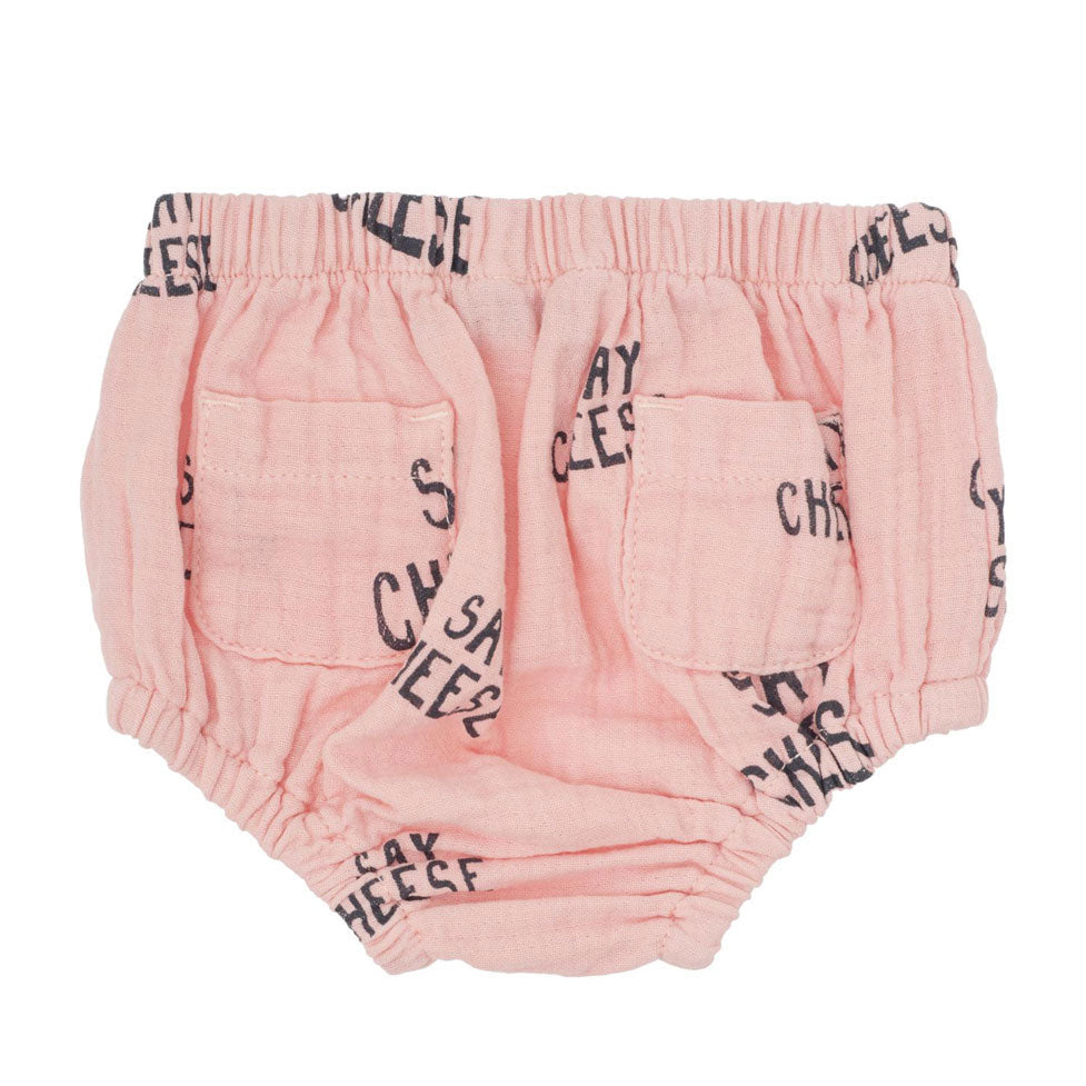 Tocoto Vintage Pink Baby Say Cheese Bloomer