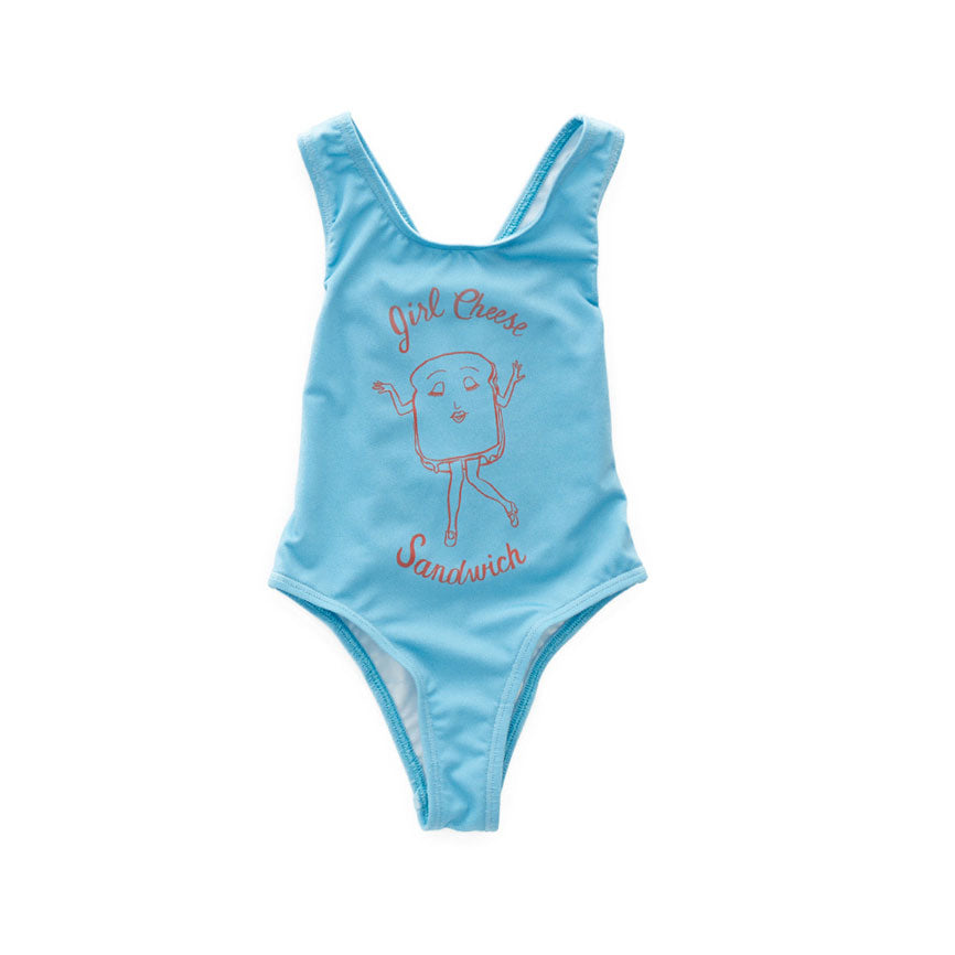 Oeuf Blue Girl Cheese Tank Swimsuit