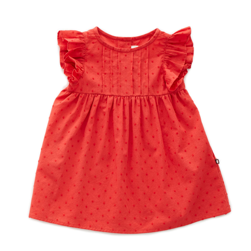 Oeuf Paprika Swiss Dot Dress