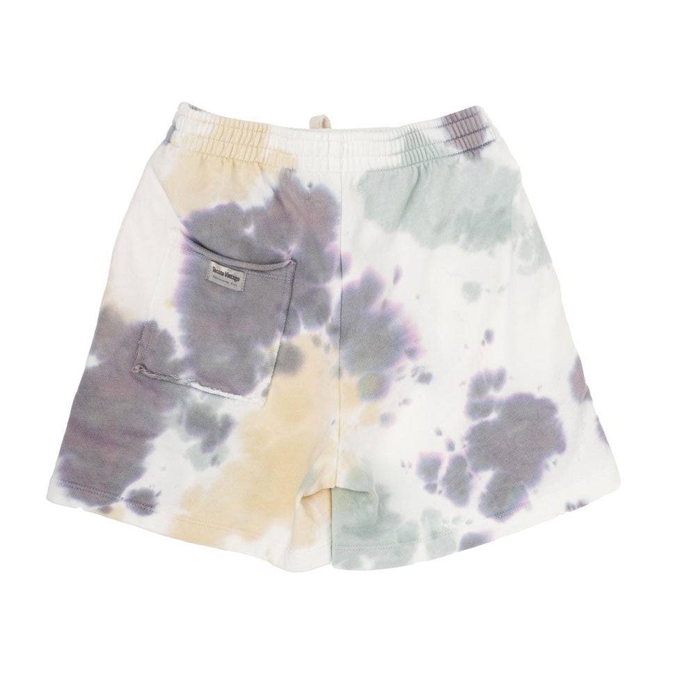 Tocoto Vintage Green Tie Dye Fleece Kid Short