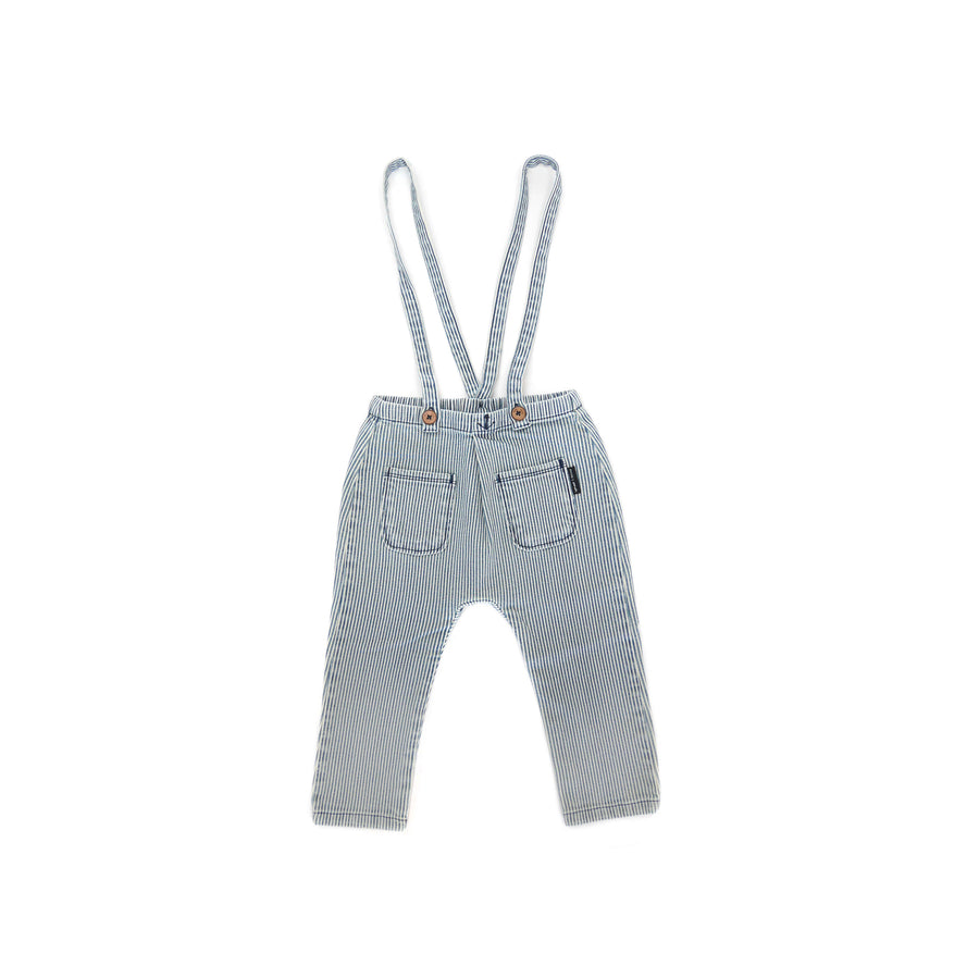 Sproet and Sprout Denim Stripe Suspender Pants