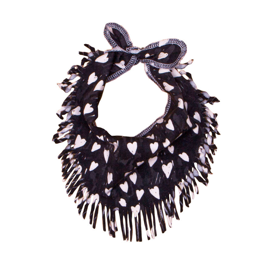 Noe & Zoe Hearts Fringe Scarf