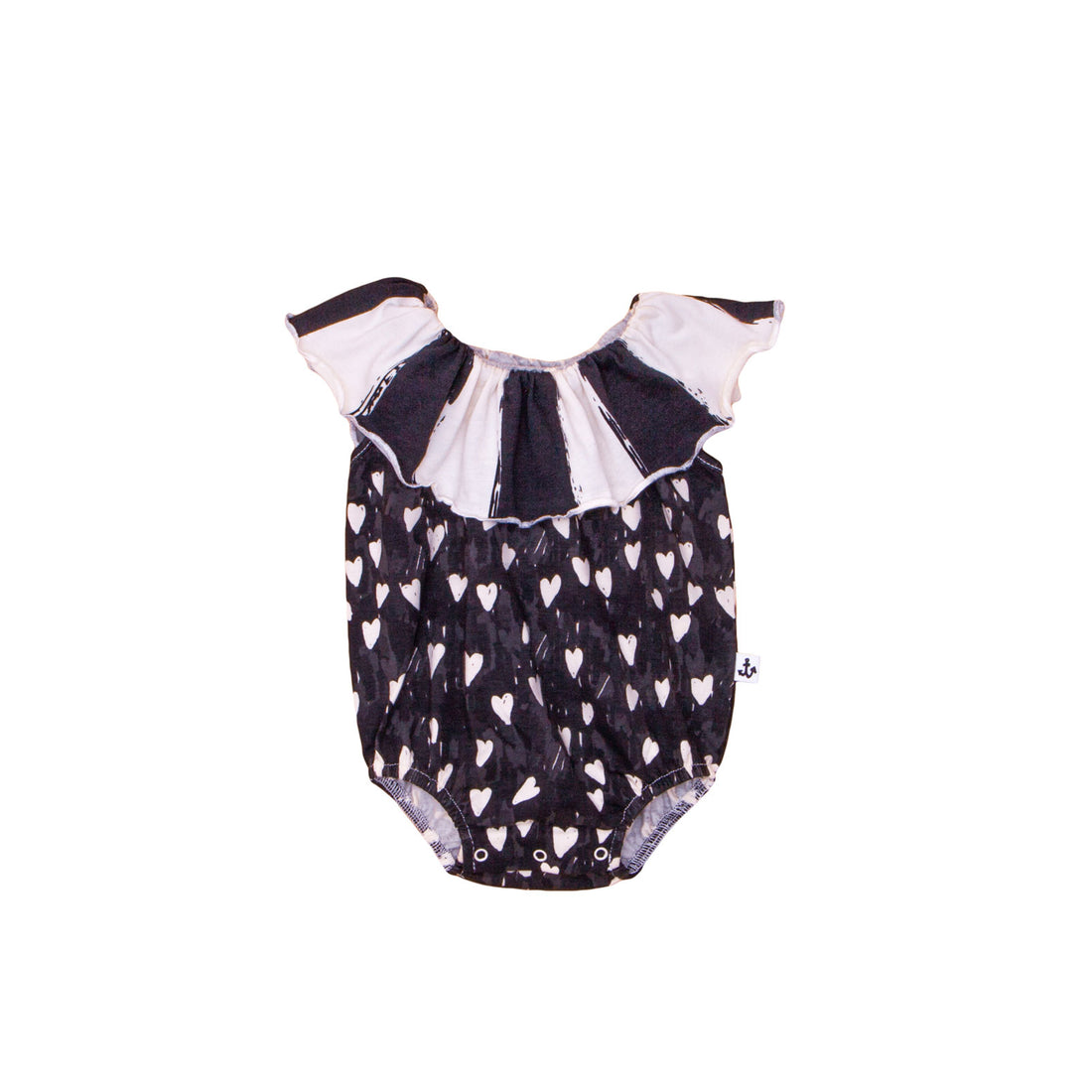 Noe & Zoe Hearts Collar Romper