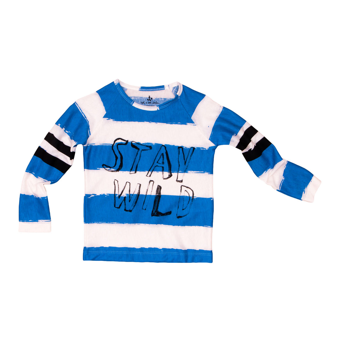 Noe & Zoe Blue Stripes XL Raglan Tee