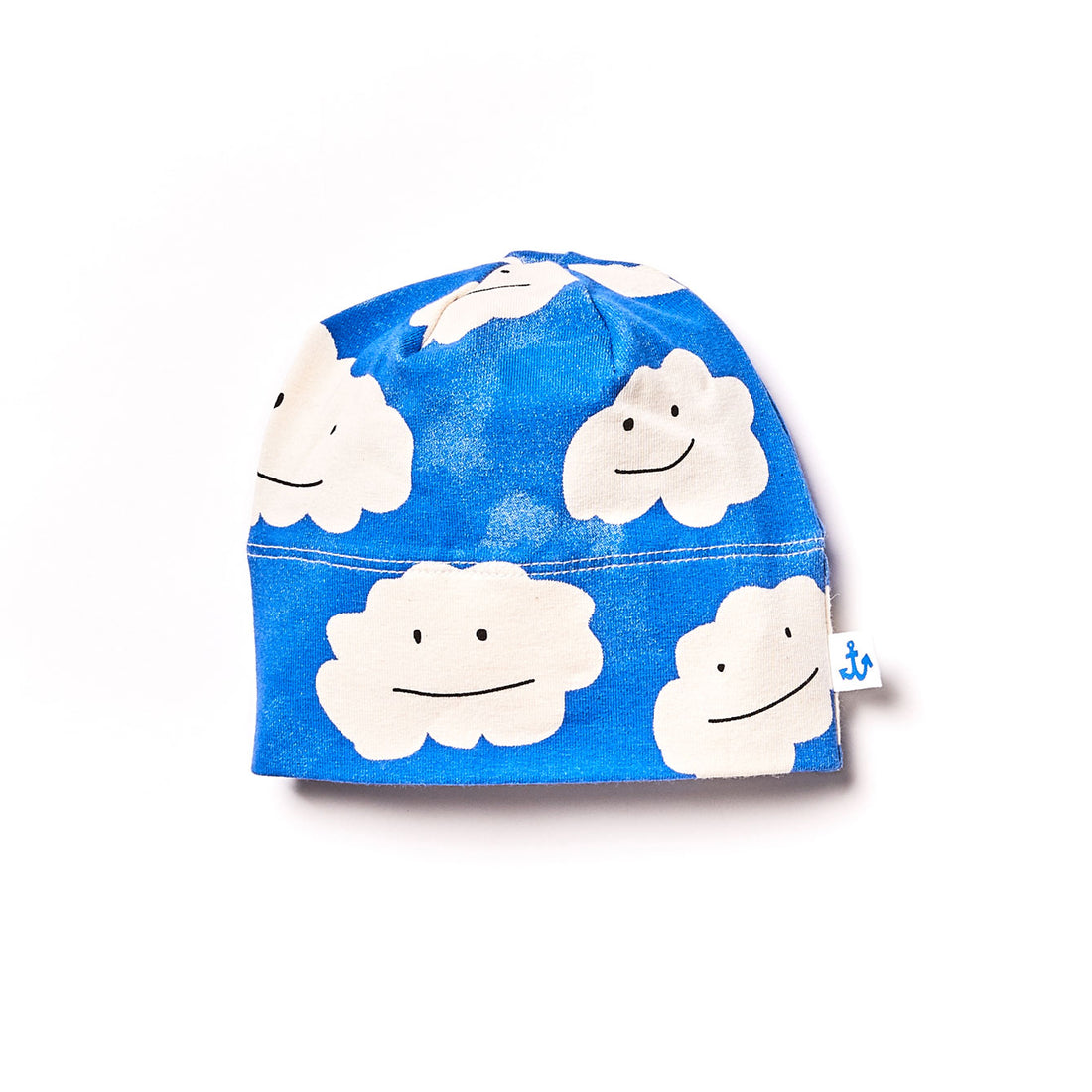 Noe Zoe Blue Clouds Print Baby Beanie