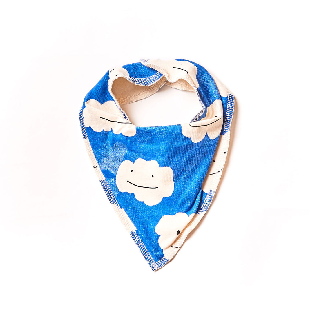 Noe Zoe Blue Clouds Print Bib