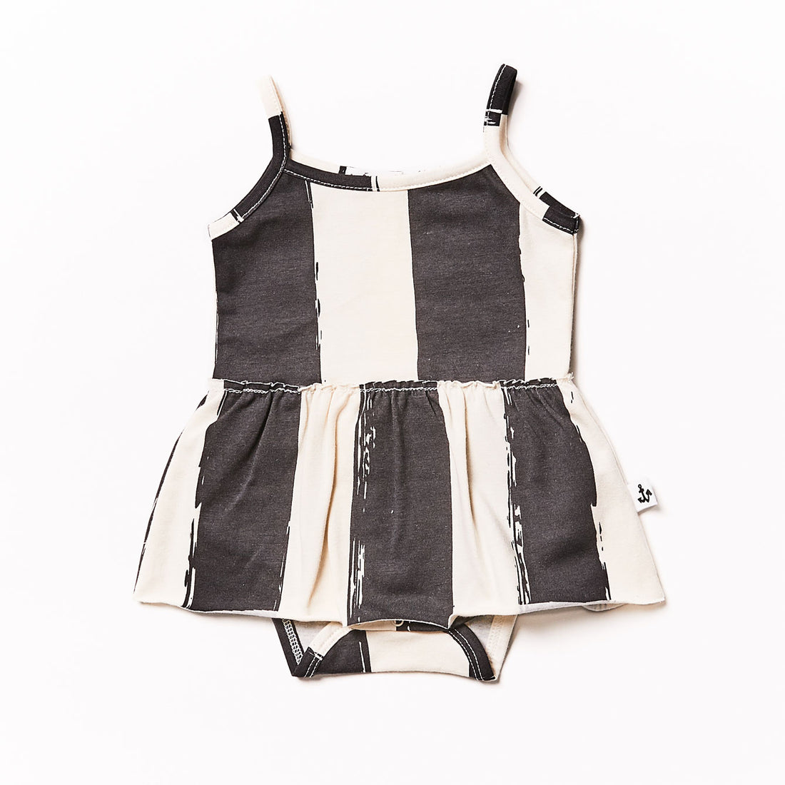 Noe Zoe Black XL Stripes Skirt Bodysuit