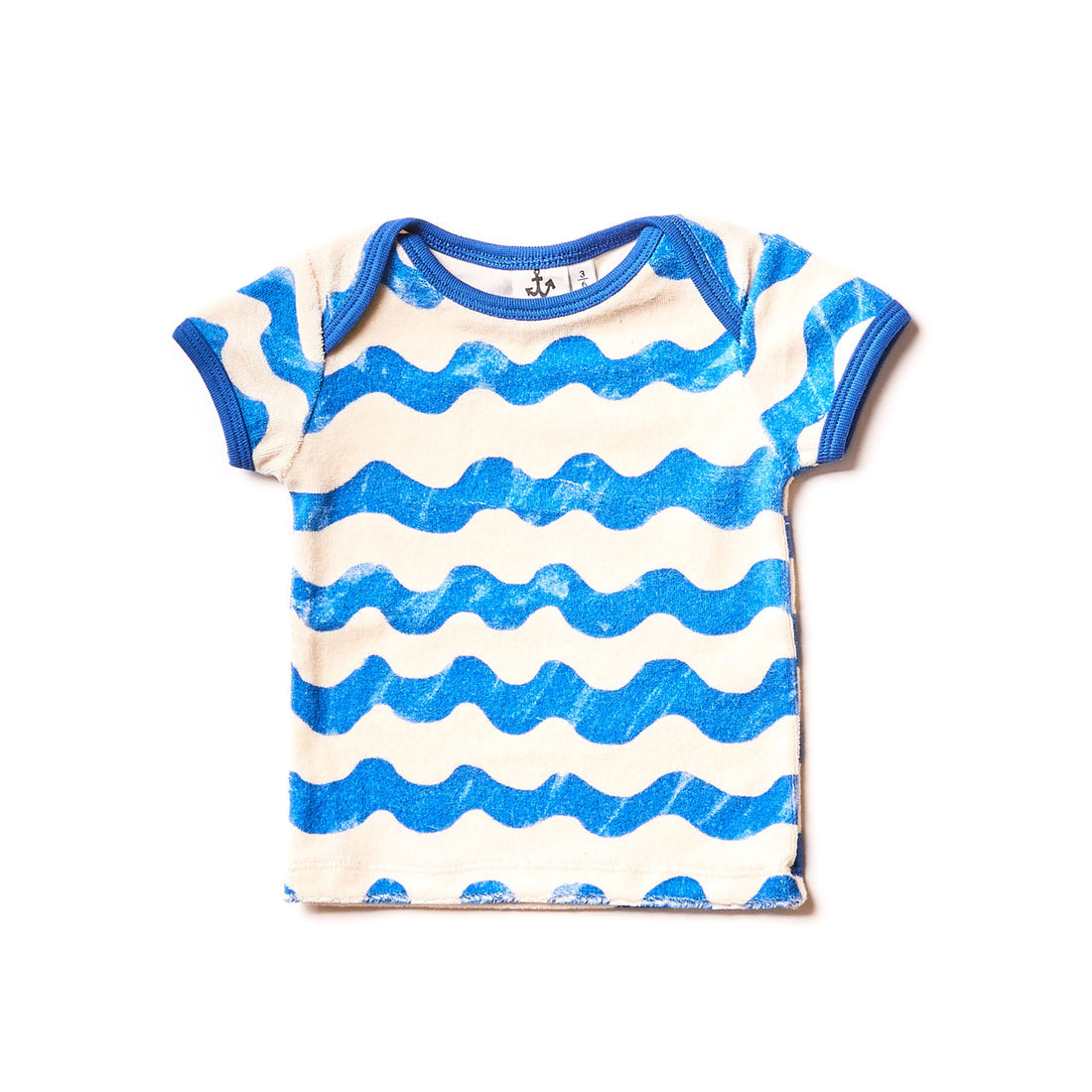 Noe Zoe Blue Waves Baby Terry Tee
