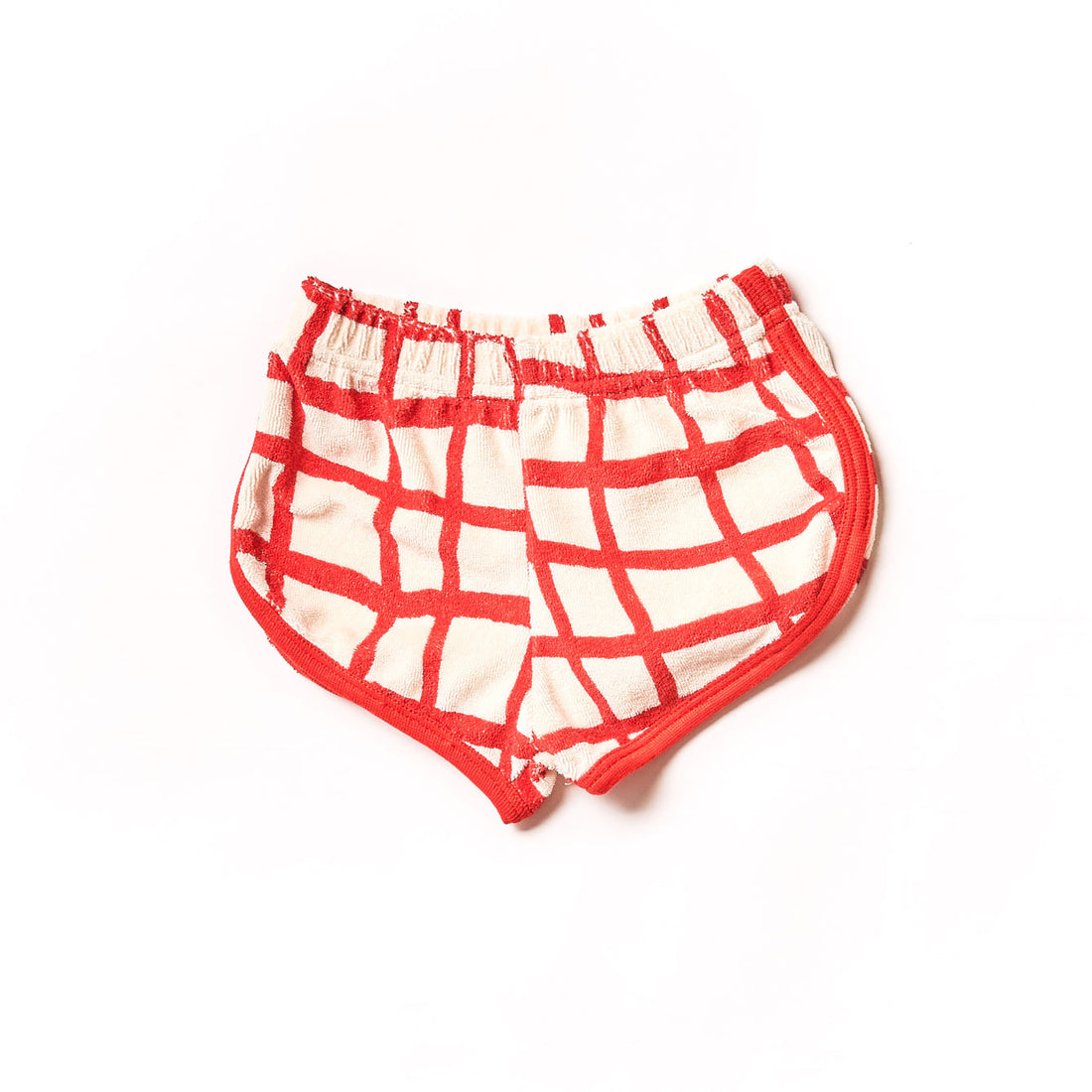 Noe Zoe Red Tennis Terry Baby Shorts